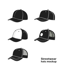 cap, hat, baseball, vector, illustration, clothing, helmet, design, icon, sport, fashion, template, set, symbol, headwear, head, style, uniform, accessory, color, blank, cloth, object, casual, sports,