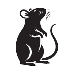 Silhouette of Gerbil - Minimalist Gerbil Vector - Gerbil Design - Illustration of Gerbil.