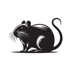 Silhouette of Gerbil - Minimalist Gerbil Vector - Gerbil Design - Illustration of Gerbil.