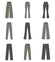 pants mockup, cloths mockup, silhouette mockups, mockups, digital, vector mockups, clothes, clothing, fashion, shirt, vector, pants, jacket, jeans, dress, illustration, suit, wear, set, design, style,