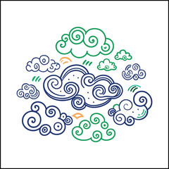 set of vector elements for design