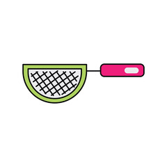 strainer lineal color line icon with white background vector stock illustration