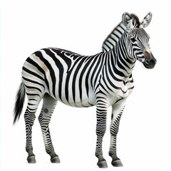 Fototapeta premium Striped Zebra in the African Savanna: A Majestic Wildlife Image
