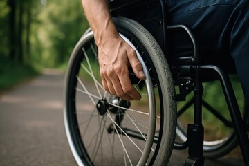 Fototapeta premium Empowerment through outdoor mobility.
