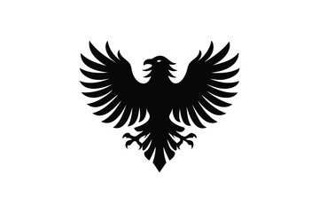 Obraz premium Albanian eagle logo silhouette