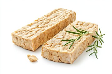 Tempeh isolated on white background