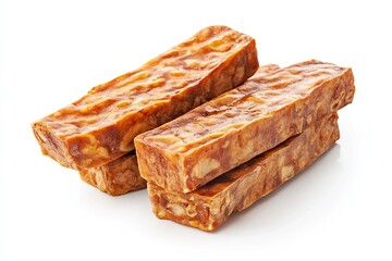 Tempeh isolated on white background