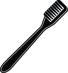 Toothbrush Silhouette Vector | Minimal Dental Hygiene Clipart