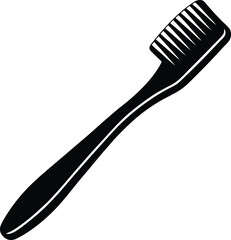 Toothbrush Silhouette Vector | Minimal Dental Hygiene Clipart