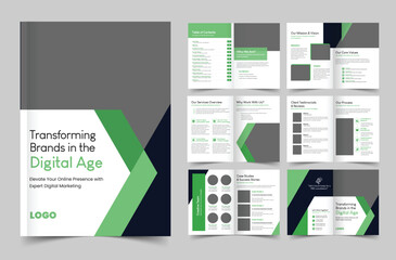 Corporate Business Brochure Design template, Company Profile or Booklet and Catalog Design Template