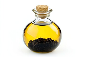 Truffle oil isolated on white background 
