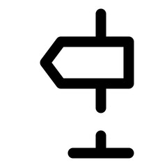 location and map dashed line icon