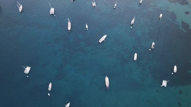 Bodrum Castle and City Streets in the Summer Season Drone Video, Bodrum Mugla, Turkiye (Turkey)

