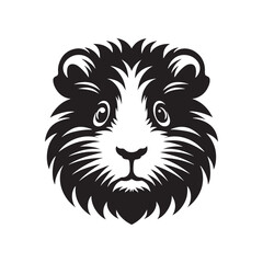 Guinea Pig Silhouette - Minimalist Guinea Pig Design - Guinea Pig Vector - Guinea Pig Illustration. 