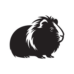 Guinea Pig Silhouette - Minimalist Guinea Pig Design - Guinea Pig Vector - Guinea Pig Illustration. 