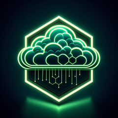 Futuristic Neon Cloud – Cyber Tech Glow Aesthetic
