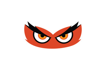 Cartoon eyes graphic tattoo vector