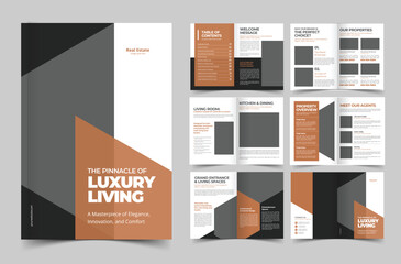 Real estate Business Brochure Design template or Annual Report and Company Profile or Booklet and Catalog Design Template