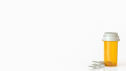 The Medicine Bottle for Health or medical concept 3d Rendering.