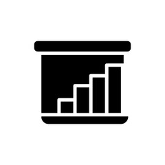 Competitive Benchmark Icon with Bars Comparison - Black Solid