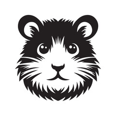 Silhouette of Hamster - Minimalist Hamster Vector - Hamster Design - Hamster Illustration.