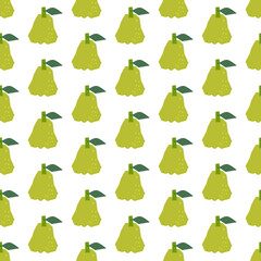 Seamless Pattern with Rose Apple, Chophu, Cute fruit background, wallpaper with hand drawn for banners, cards, flyers, social media wallpapers, etc. vector illustration	