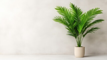 Fototapeta premium Minimalist home decor with a palm plant