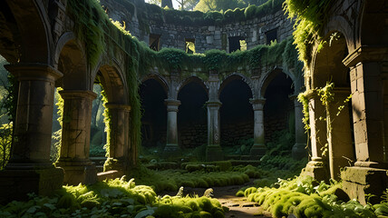 Ancient Harmony A Serene Blend of Architecture and Nature