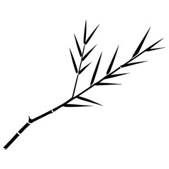 vector silhouette of a tree, bamboo