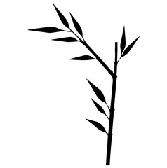 bamboo branch silhouette