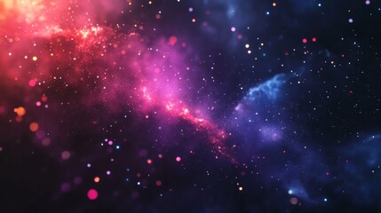 Fototapeta premium Vibrant Deep Space Nebula with Cosmic Dust in a Purple and Red Glow for Astronomy Backgrounds