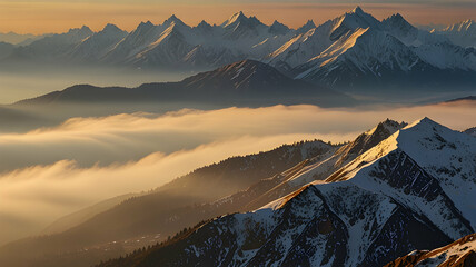 Golden Spires Amidst Natures Glow