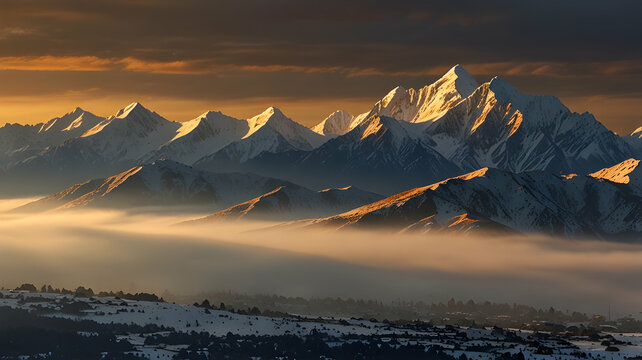 Golden Spires Amidst Natures Glow