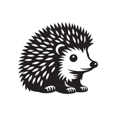 Hedgehog Vector - Hedgehog Silhouette - Minimalist Hedgehog Design - Hedgehog Illustration.