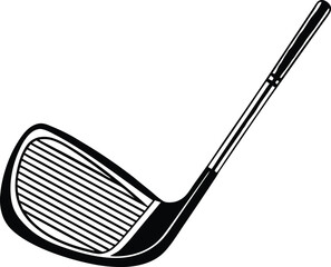 Wedge Golf Club Flat Silhouette Vector Illustration