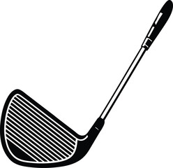 Wedge Golf Club Flat Silhouette Vector Illustration