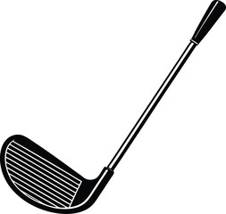 Wedge Golf Club Flat Silhouette Vector Illustration