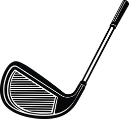 Wedge Golf Club Flat Silhouette Vector Illustration
