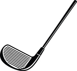Wedge Golf Club Flat Silhouette Vector Illustration