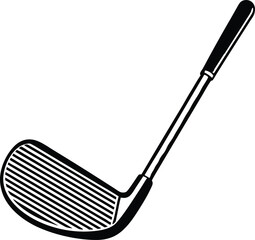 Wedge Golf Club Flat Silhouette Vector Illustration