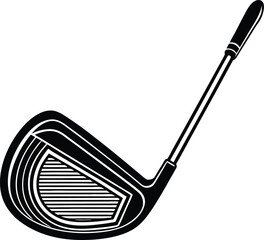 Wedge Golf Club Flat Silhouette Vector Illustration