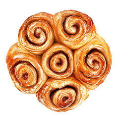 Fluffy and golden cinnamon rolls with a soft, pillowy interior and a sweet, sticky glaze