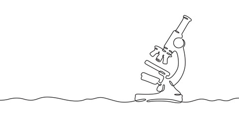 Continuous one line drawing microscope.Medical device microscope.