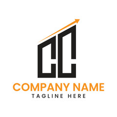 Fototapeta premium Minimalist Arrow Growth Logo Design