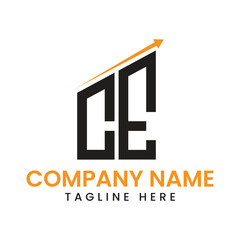 Fototapeta premium Minimalist Arrow Growth Logo Design