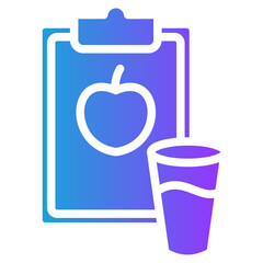 Obraz premium Nutrition glyph gradient icon