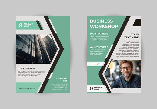 Green Minimalist Business Workshop Event Flyer