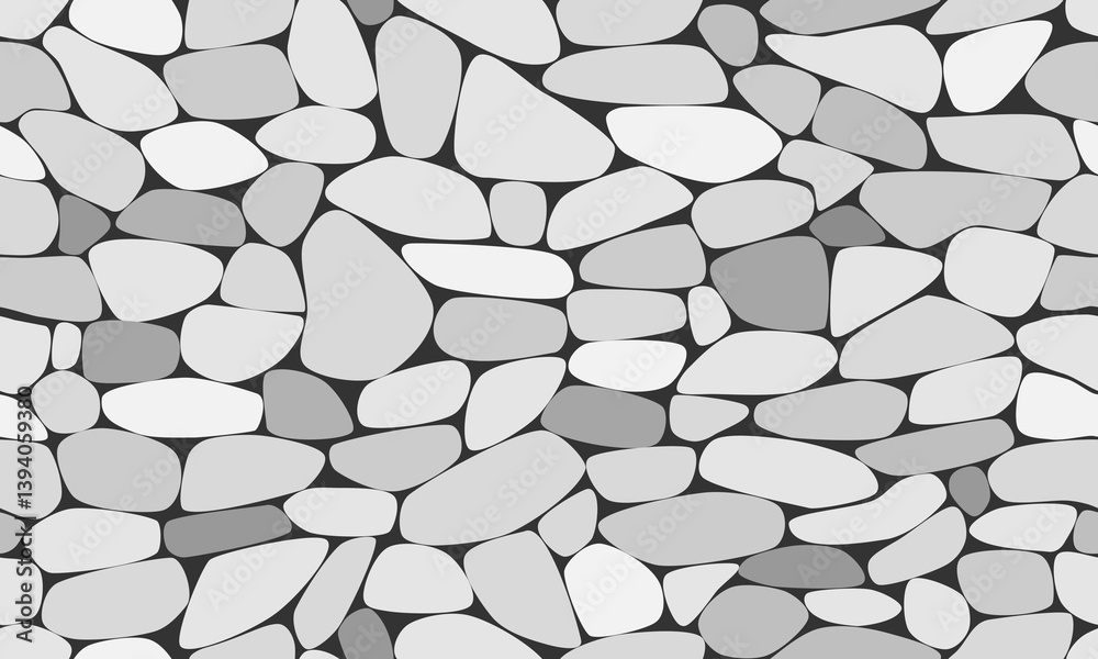 Wall mural grey stone seamless pattern background. vector repeating texture.