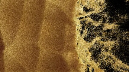 sand transition from right to left 3d animation rendering with alpha channel .