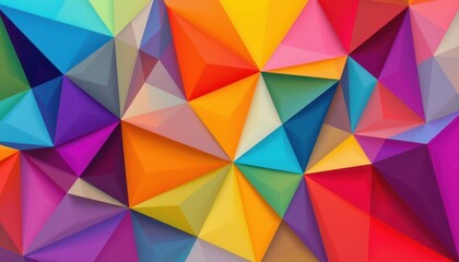 Fototapeta premium A contemporary design featuring overlapping colorful polygons in a random layout.